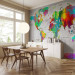 Wall Mural Coloured world map - continents with names in English on a white background 95020 additionalThumb 7