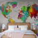 Wall Mural Coloured world map - continents with names in English on a white background 95020 additionalThumb 2