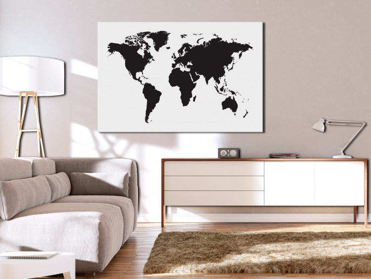 Decorative Pinboard World Map: Black & White Elegance [Cork Map] 96020 additionalImage 4