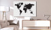 Decorative Pinboard World Map: Black & White Elegance [Cork Map] 96020 additionalThumb 3
