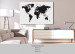 Decorative Pinboard World Map: Black & White Elegance [Cork Map] 96020 additionalThumb 7