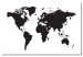Decorative Pinboard World Map: Black & White Elegance [Cork Map] 96020 additionalThumb 2