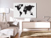 Decorative Pinboard World Map: Black & White Elegance [Cork Map] 96020 additionalThumb 4
