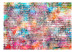 Wall Mural Colours of the rainbow - urban brick wall in a colourful pattern for teenagers 97920 additionalThumb 1