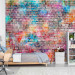 Wall Mural Colours of the rainbow - urban brick wall in a colourful pattern for teenagers 97920 additionalThumb 6