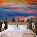 Photo Wallpaper Afternoon in Dubai - city architecture against an orange sky 99120 additionalThumb 2