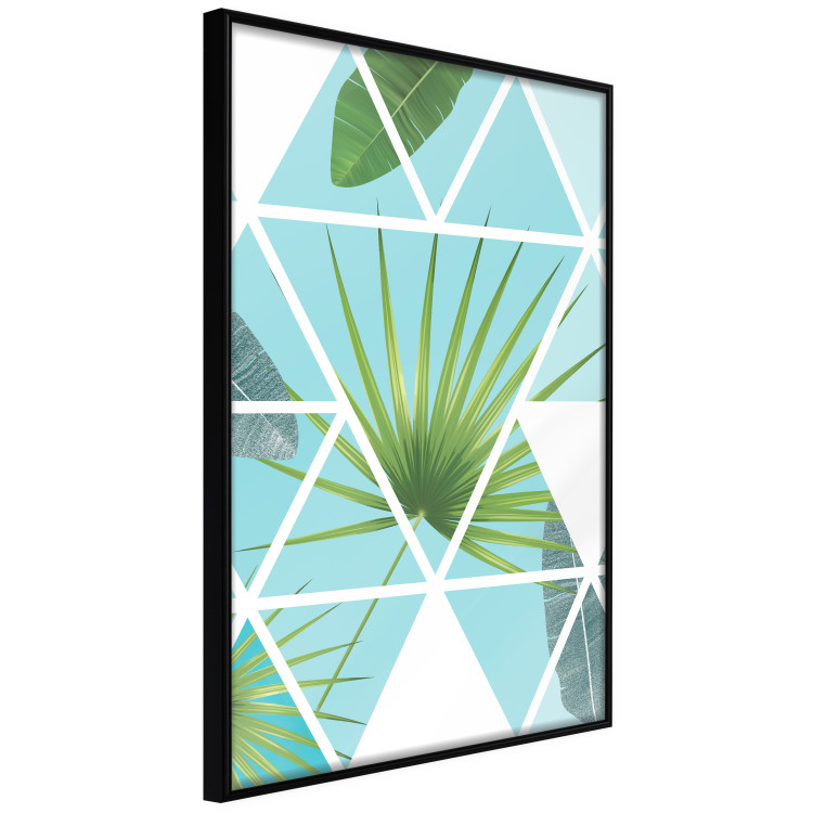 Wall Poster Geometric palm - abstract composition with leaves on a triangle background 114330 additionalImage 10