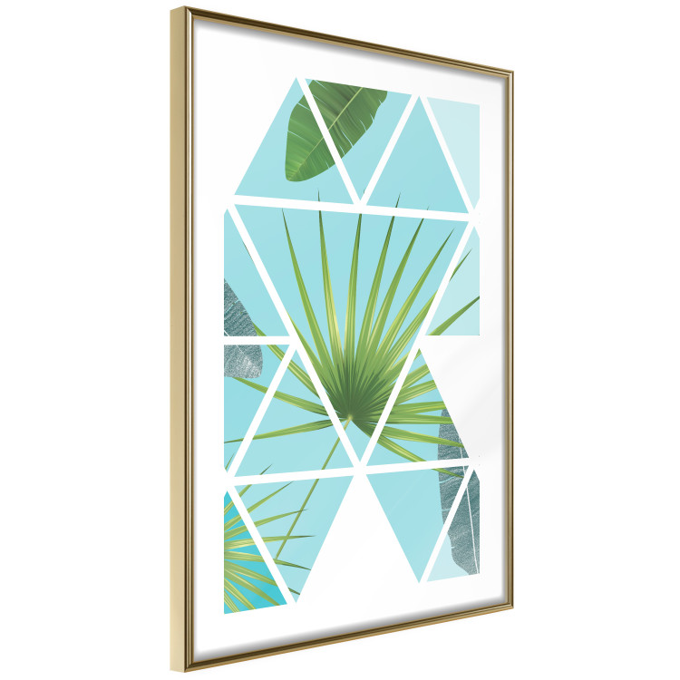 Wall Poster Geometric palm - abstract composition with leaves on a triangle background 114330 additionalImage 8