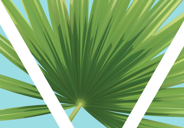 Wall Poster Geometric palm - abstract composition with leaves on a triangle background 114330 additionalImage 11