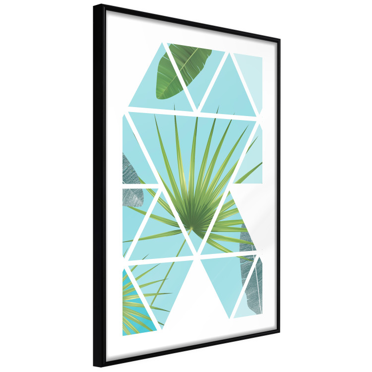 Wall Poster Geometric palm - abstract composition with leaves on a triangle background 114330 additionalImage 13
