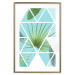 Wall Poster Geometric palm - abstract composition with leaves on a triangle background 114330 additionalThumb 16