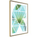 Wall Poster Geometric palm - abstract composition with leaves on a triangle background 114330 additionalThumb 6
