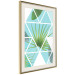 Wall Poster Geometric palm - abstract composition with leaves on a triangle background 114330 additionalThumb 2