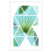 Wall Poster Geometric palm - abstract composition with leaves on a triangle background 114330 additionalThumb 19