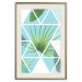 Wall Poster Geometric palm - abstract composition with leaves on a triangle background 114330 additionalThumb 19