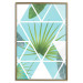 Wall Poster Geometric palm - abstract composition with leaves on a triangle background 114330 additionalThumb 20