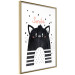 Poster Smile - black and white abstraction for children with a cat and a pink text 114430 additionalThumb 8
