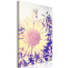 Canvas The memory of summer - a sunflower in a field with a purple glow 116430 additionalThumb 2