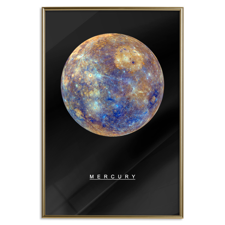 Poster Mercury - composition with the planet and English text against a space backdrop 116730 additionalImage 16
