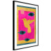 Wall Poster Golden Hummingbird - abstraction with a bird and green leaves on a pink background 116930 additionalThumb 13