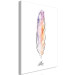 Canvas Art Print Watercolor feather - a minimalistic element of nature in many colors 117230 additionalThumb 2