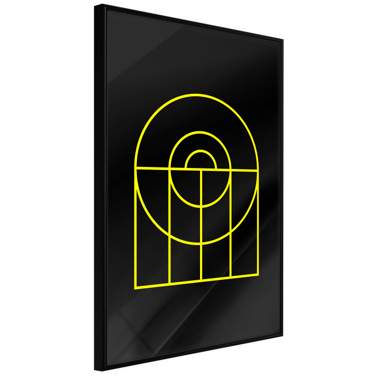 Wall Poster Black Geometry - unique geometric abstraction with neon yellow 119130 additionalImage 12