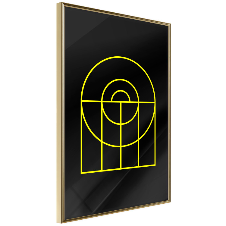 Wall Poster Black Geometry - unique geometric abstraction with neon yellow 119130 additionalImage 12