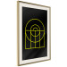 Wall Poster Black Geometry - unique geometric abstraction with neon yellow 119130 additionalThumb 2