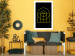 Wall Poster Black Geometry - unique geometric abstraction with neon yellow 119130 additionalThumb 2