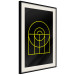 Wall Poster Black Geometry - unique geometric abstraction with neon yellow 119130 additionalThumb 3