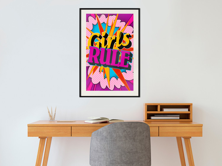 Wall Poster Girls Rule II - large English text in a colorful pop art motif 122730 additionalImage 22