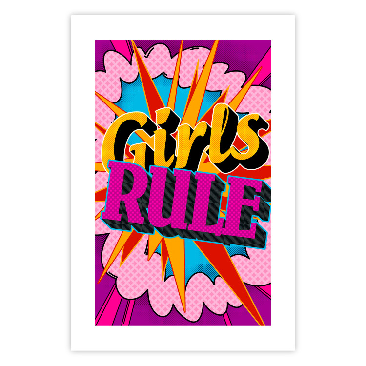 Wall Poster Girls Rule II - large English text in a colorful pop art motif 122730 additionalImage 25