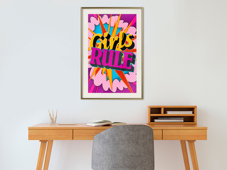 Wall Poster Girls Rule II - large English text in a colorful pop art motif 122730 additionalImage 21