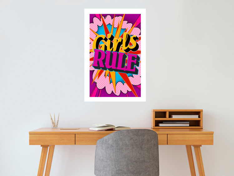 Wall Poster Girls Rule II - large English text in a colorful pop art motif 122730 additionalImage 2