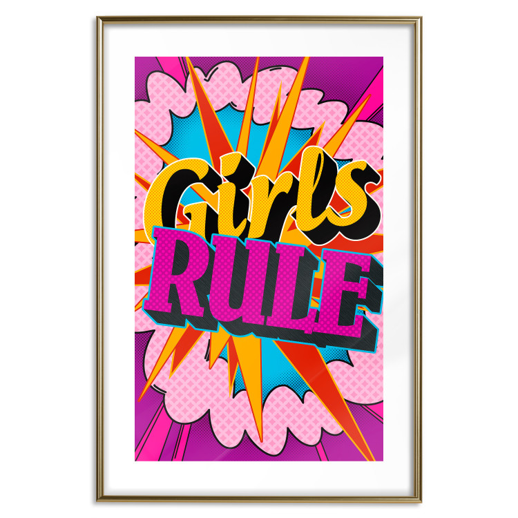 Wall Poster Girls Rule II - large English text in a colorful pop art motif 122730 additionalImage 14