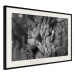 Wall Poster Overgrown Stones - black and white texture with wood and stones motif 123130 additionalThumb 3