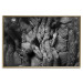 Wall Poster Overgrown Stones - black and white texture with wood and stones motif 123130 additionalThumb 20
