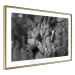 Wall Poster Overgrown Stones - black and white texture with wood and stones motif 123130 additionalThumb 6