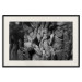 Wall Poster Overgrown Stones - black and white texture with wood and stones motif 123130 additionalThumb 25