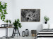 Wall Poster Overgrown Stones - black and white texture with wood and stones motif 123130 additionalThumb 7