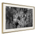 Wall Poster Overgrown Stones - black and white texture with wood and stones motif 123130 additionalThumb 2
