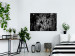 Wall Poster Overgrown Stones - black and white texture with wood and stones motif 123130 additionalThumb 21