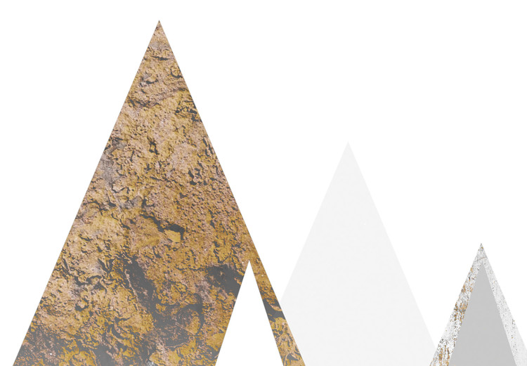 Poster Road to the Top (Beige) - abstract triangular mountains on a white background 125230 additionalImage 8
