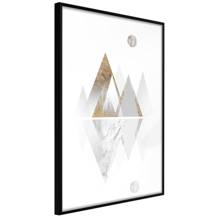 Poster Road to the Top (Beige) - abstract triangular mountains on a white background 125230 additionalImage 10