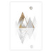 Poster Road to the Top (Beige) - abstract triangular mountains on a white background 125230