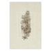Poster Field Sketch - plant with flowers on a light beige background in a retro motif 125730