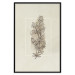 Poster Field Sketch - plant with flowers on a light beige background in a retro motif 125730 additionalThumb 18