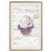 Wall Poster Lavender Dream - angel in purple flowers on wooden background 128030 additionalThumb 24
