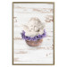 Wall Poster Lavender Dream - angel in purple flowers on wooden background 128030 additionalThumb 26