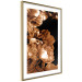 Poster Hot Night - brown floral composition on a solid black background 128630 additionalThumb 10